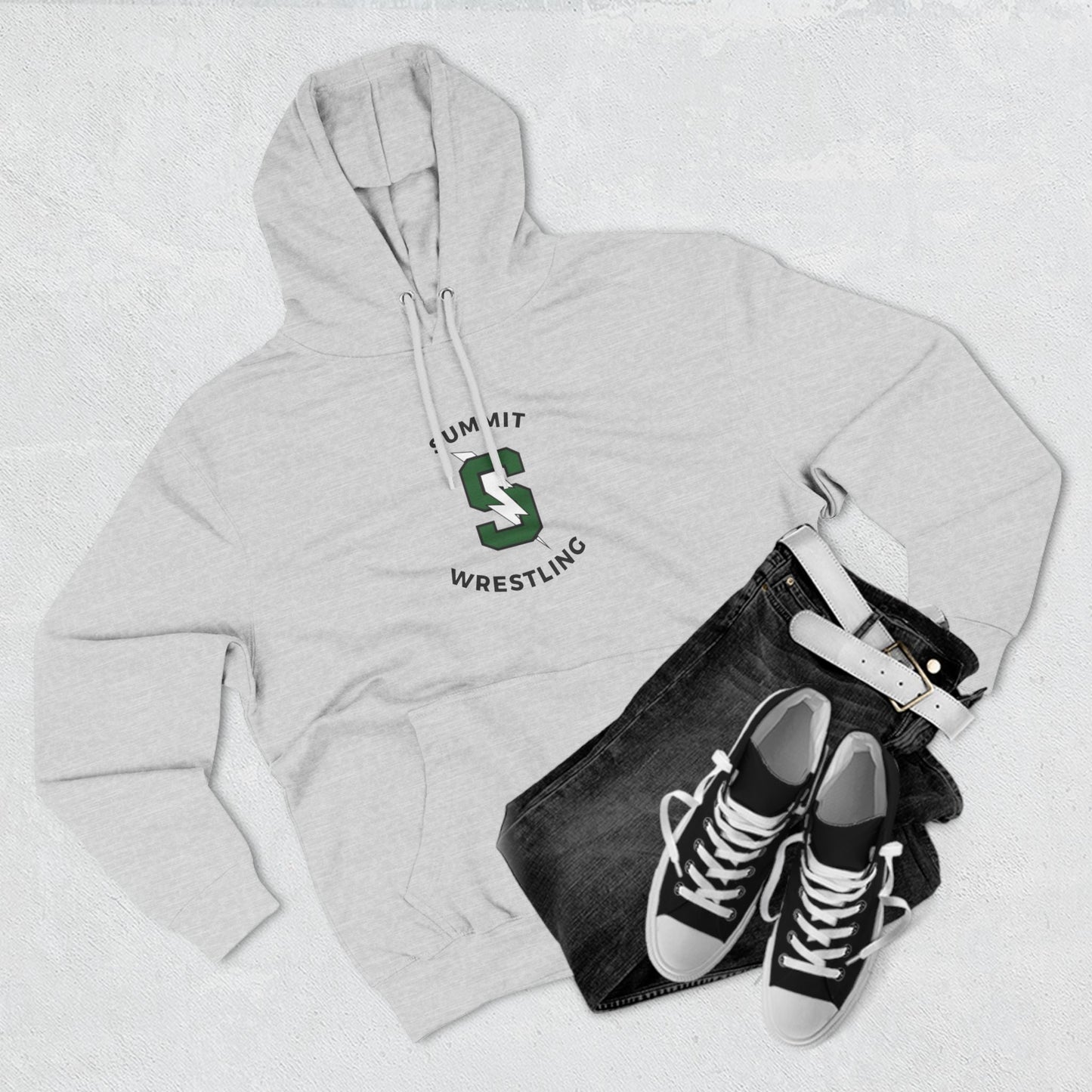 Wrestling- Three-Panel Fleece Hoodie